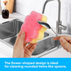 Scrub Sponge, Dual-Sided Temperature-Responsive Scrubber