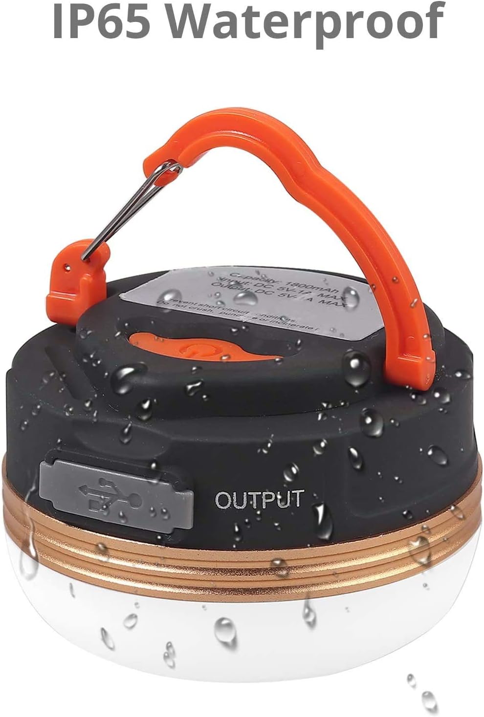 LED Camping Lantern, Rechargeable & Portable Tent Light, 300LM,3 Light Modes,1800mAh Power Bank,with Magnet