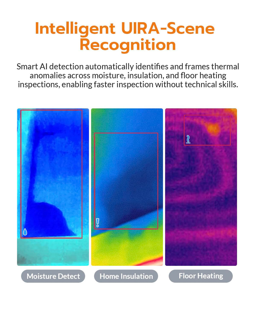 GT16S Thermal Imaging Camera AI Scene Detection, Thermometer Mode