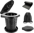 Retractable Portable Toilet Camping Toilet - Adjustable Height Camp Toilet Portable Potty for Camping, Car, Travel
