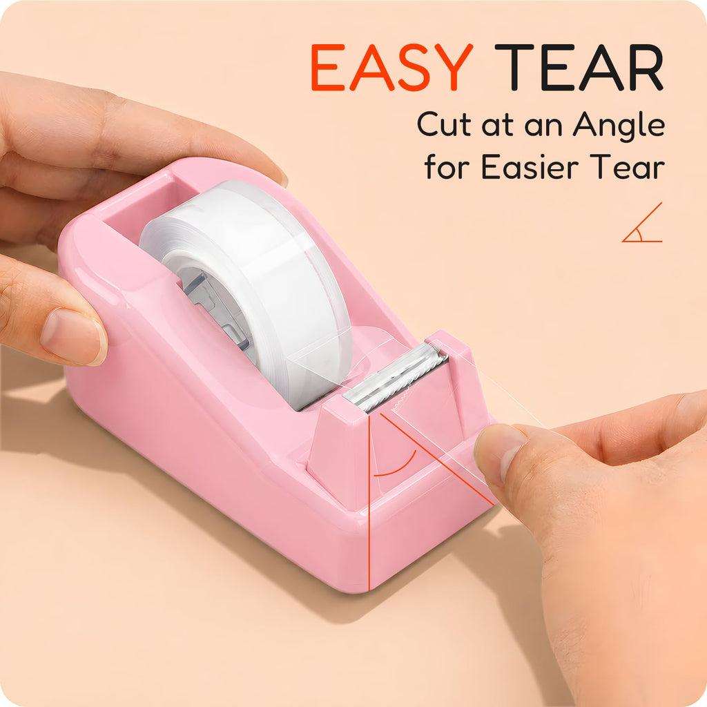 Lightweight Desktop Tape Dispenser, 6 Rolls Tape, 1-Inch Core
