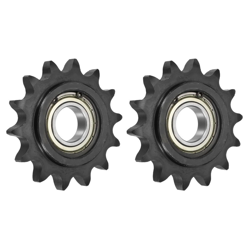 uxcell 2Pcs #60 Roller Chain Idler Sprocket, 25mm Bore 3/4" Pitch 14 Tooth
