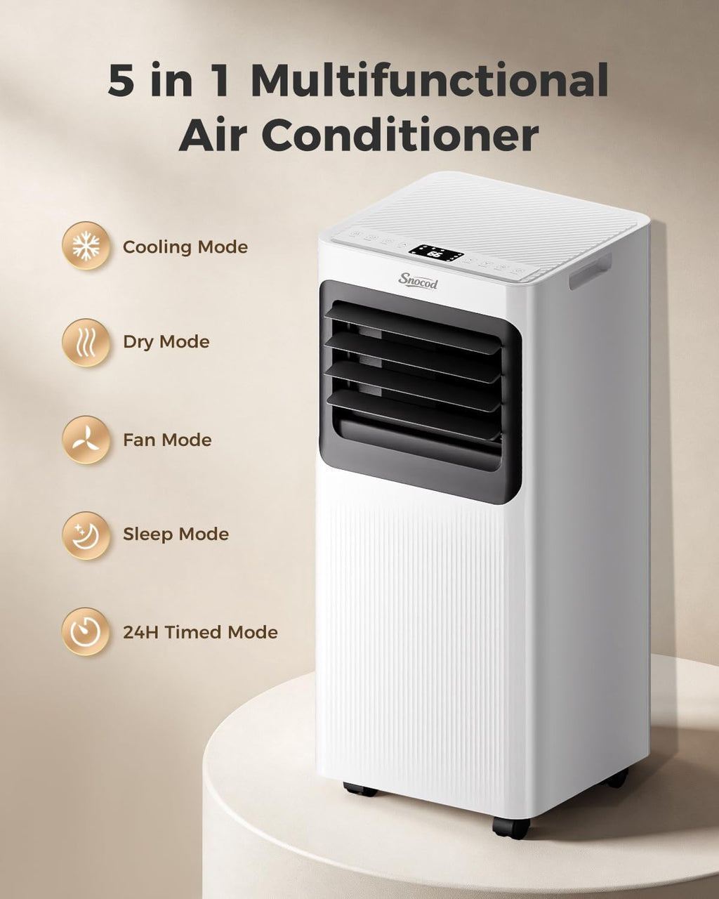 16,000 B T U Portable Air Conditioners for Large Room up to 750 Sq. Ft., 5-in-1 Smart AC with WiFi App, Remote