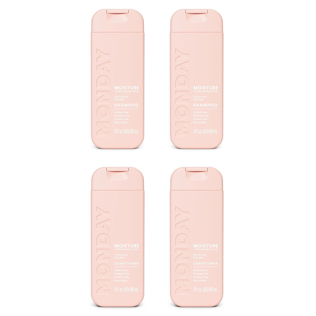MOISTURE Shampoo + Conditioner with Hyaluronic Acid & Shea Butter for Dry & Dull Hair 90 mL (Dual Set)