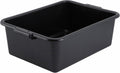 7" Black Bus Box Dish Tub for Restaurants