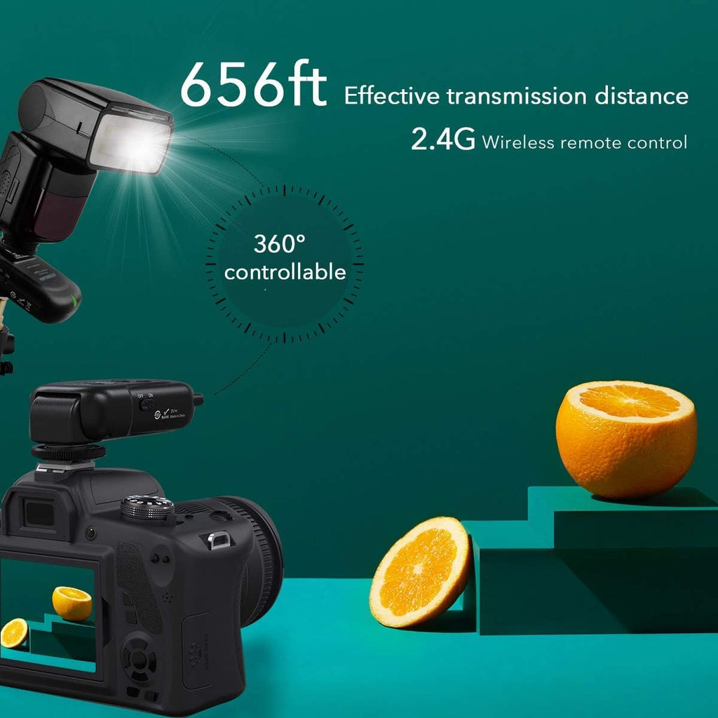 Flash Trigger Transmitter and Receiver with Universal Hot Shoe