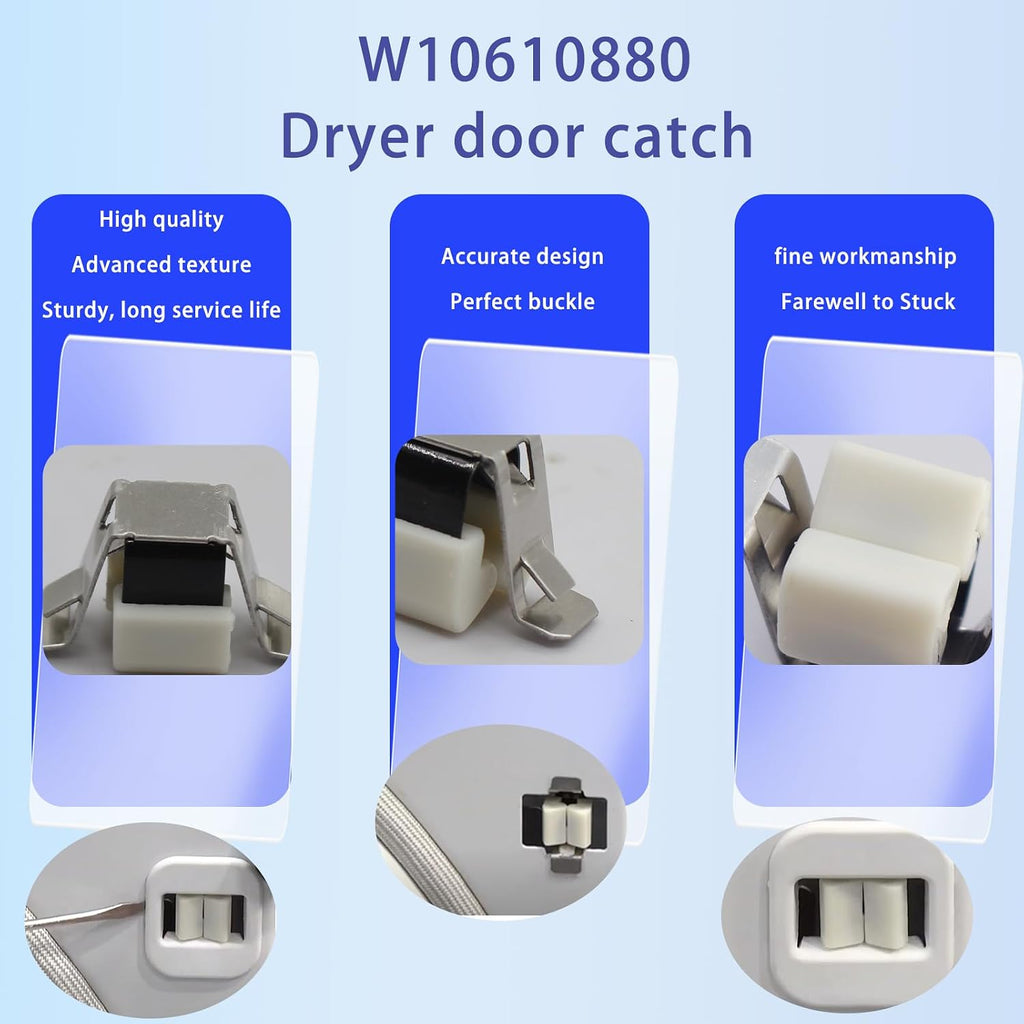 WPW10610880 Dryer Door Catch*2 Replace W10696503 W10529190 Dryer Catch