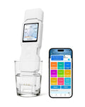 9-in-1 Smart Water Tester with APP Monitoring, Digital Water Test Kit for Turbidity, TDS, EC, Temp, Salt, GH, TOC
