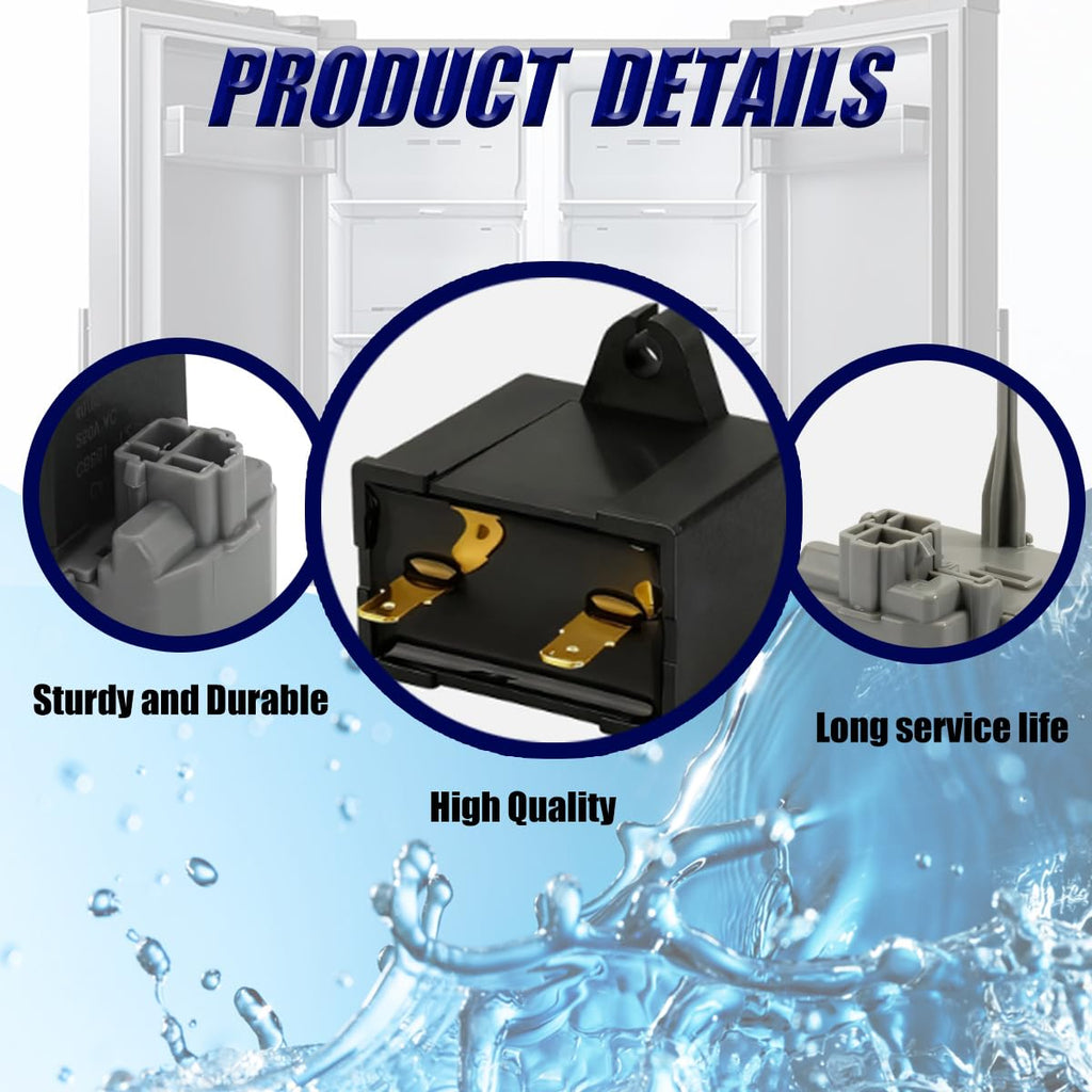 W10194431 Refrigerator Start Relay Compatible with Whirlpool Kenmore