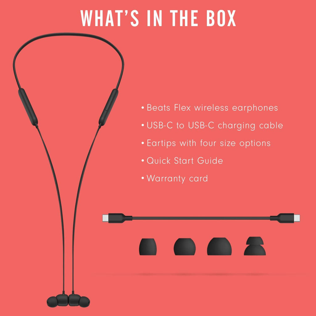 Flex Wireless Earbuds - Apple W1 Headphone Chip, Magnetic Earphones, Class 1 Bluetooth, 12 Hours of Listening Time