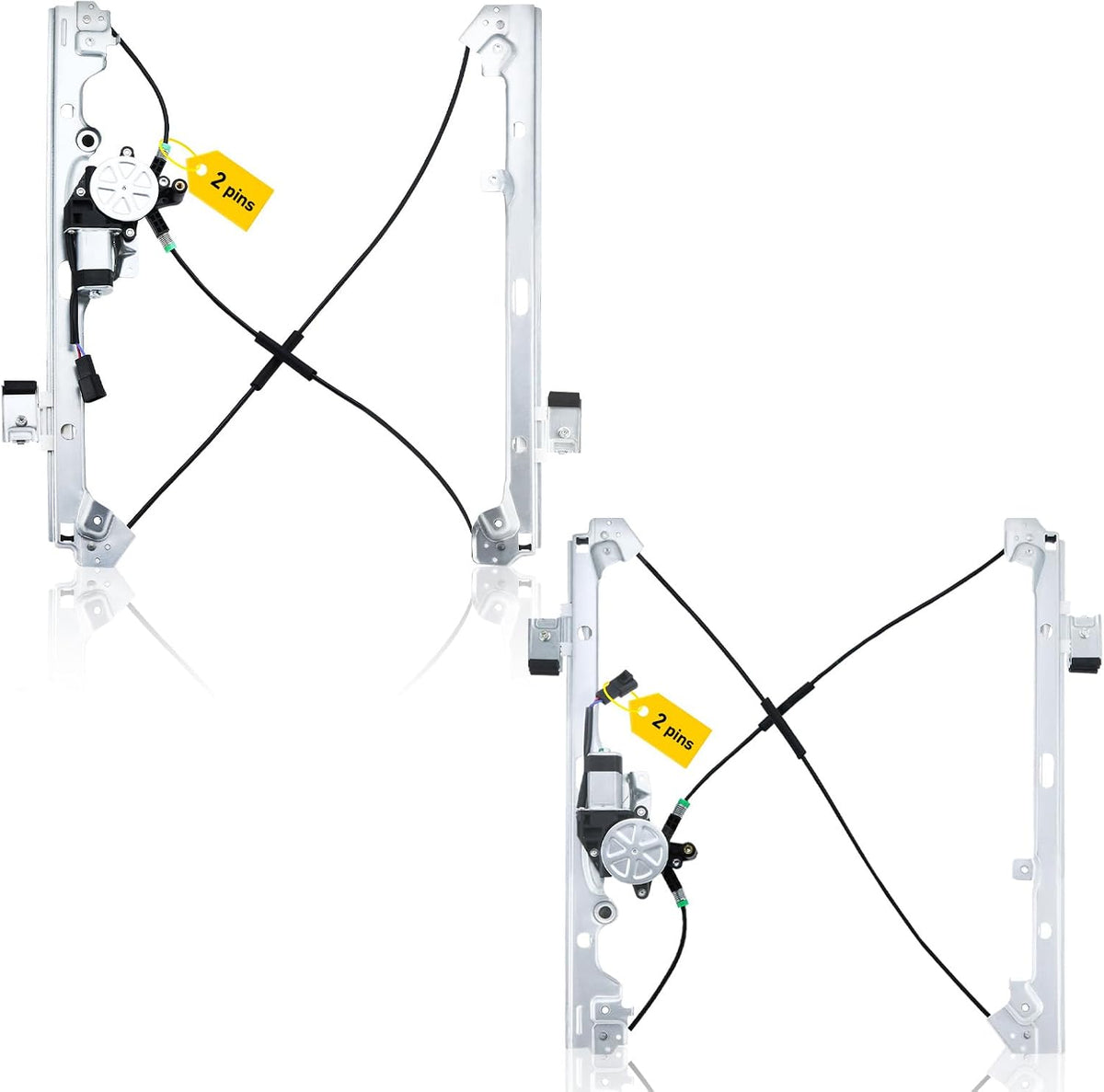 2PCS Front Power Window Regulator w/Motor for 99-06 Silverado Sierra 1500