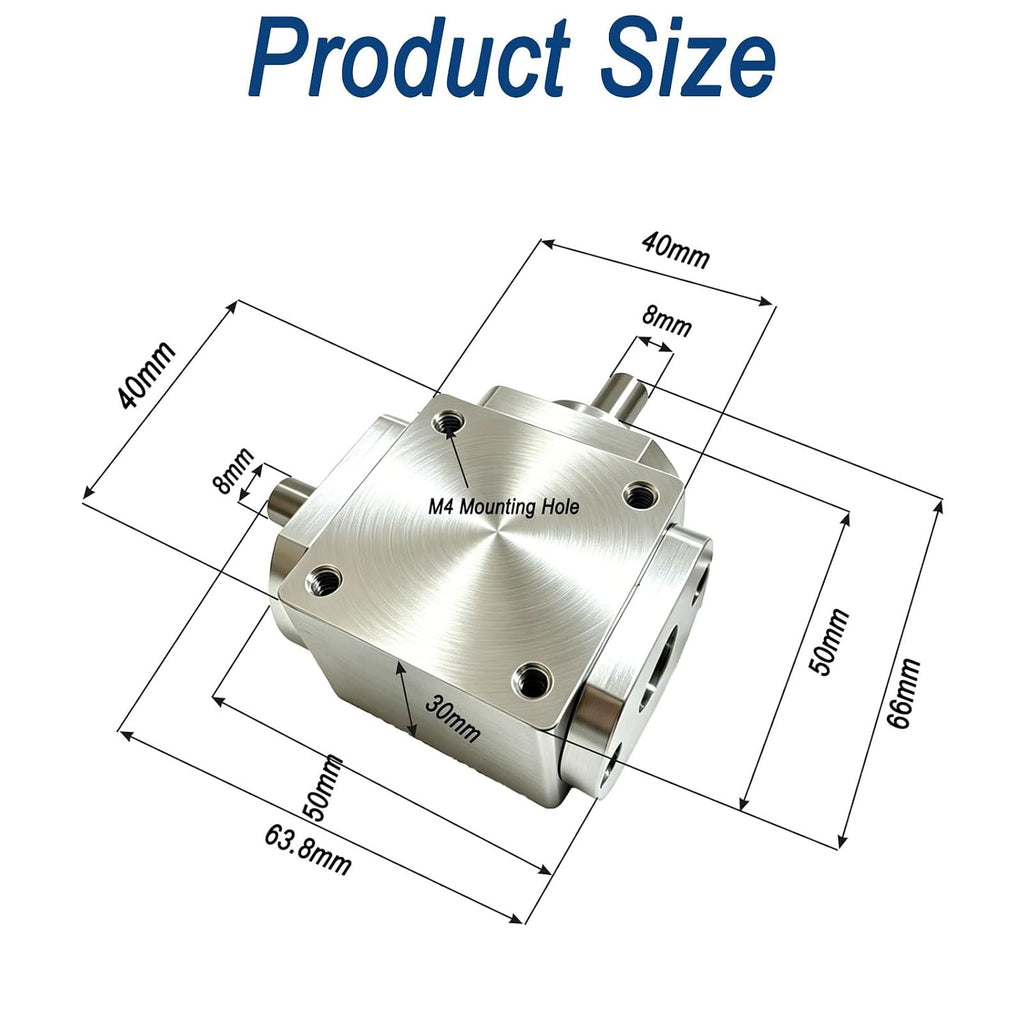 90 Degree Right Angle Gearbox 1:1 Bevel Gear Drive