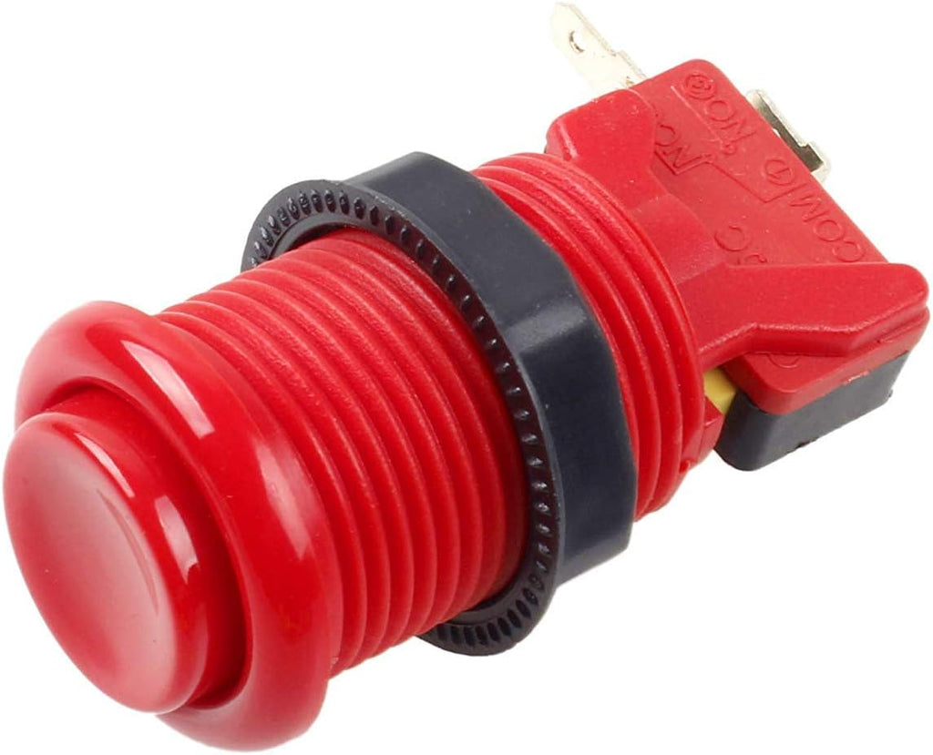 7X Arcade Buttons 30mm Happ Type Standard Push Buttons Switch with 20cm Buttons Cable for Arcade Joystick Arcade1up