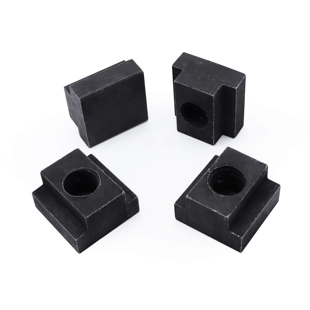 T-Slot Nut Black Oxide Finish, 1/2"-13 Thread Size, 5/8 in Table Slot Size, 4Packs