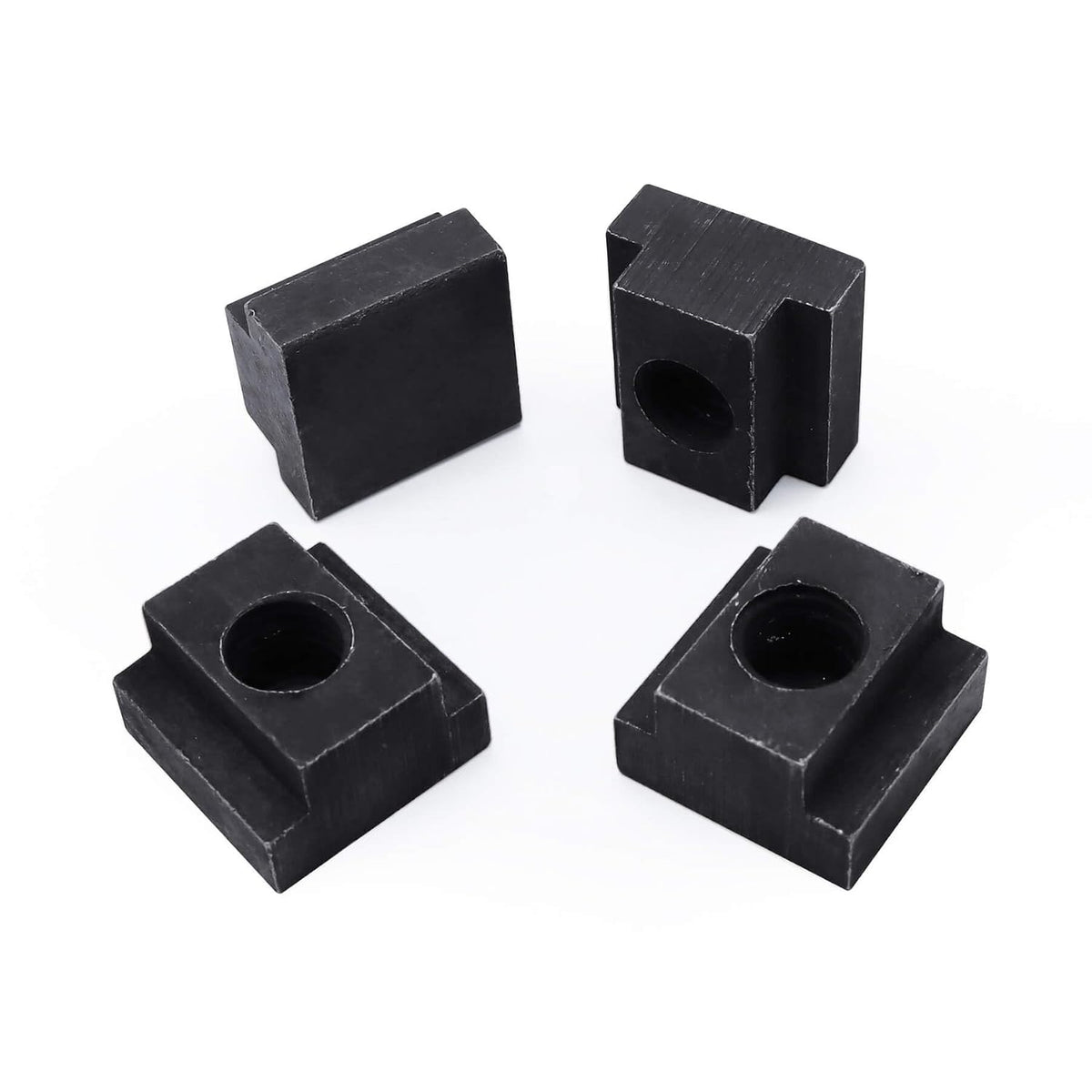 T-Slot Nut Black Oxide Finish, 1/2"-13 Thread Size, 5/8 in Table Slot Size, 4Packs