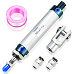 TAILONZ PNEUMATIC 40mm Bore 100mm Stroke Air Cylinder Double Action with Y Connector and 2Pcs 8mm Fitting MAL40x100