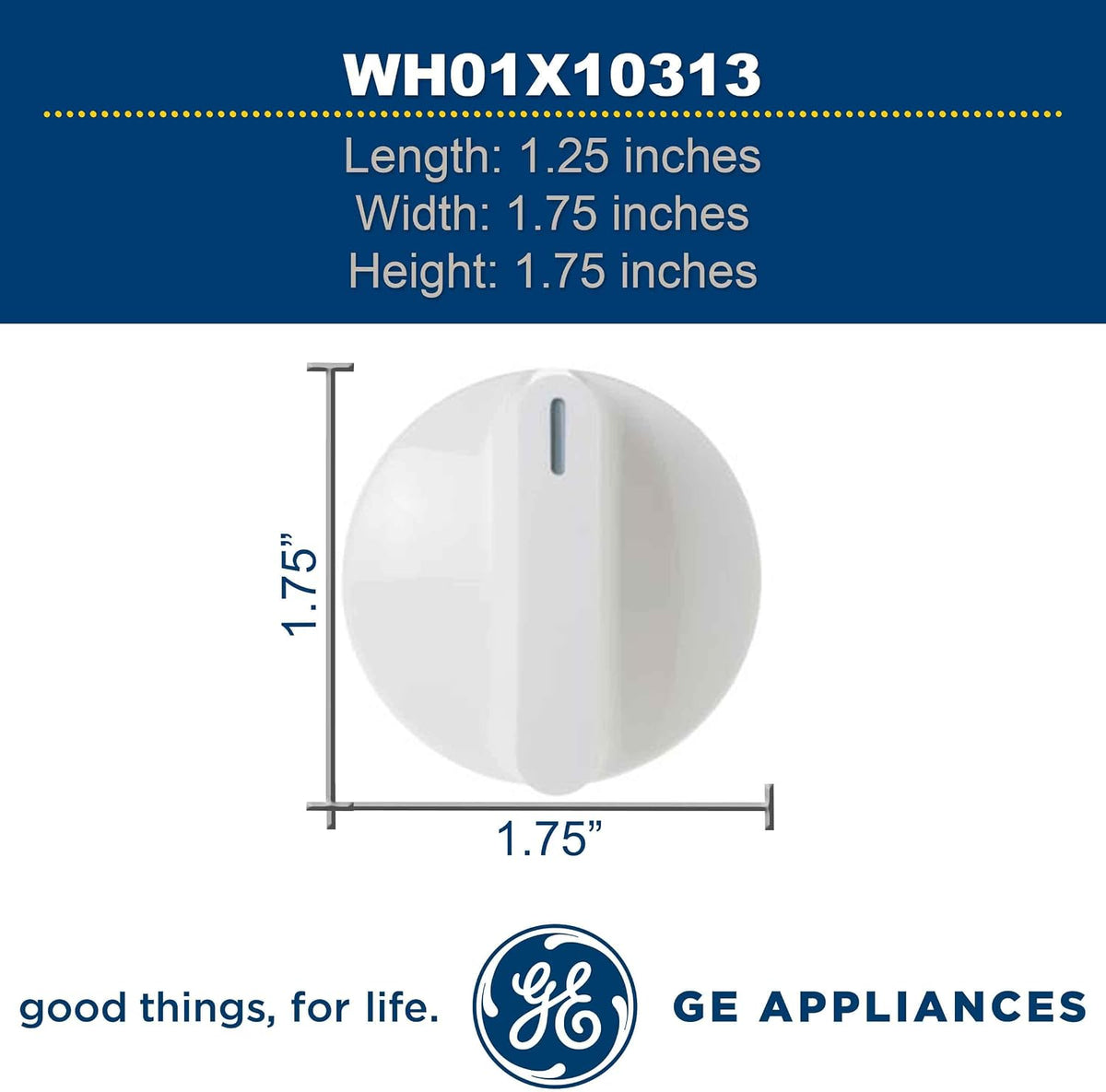 GE Appliances WH01X10313 Genuine OEM Control Knob for Washing Machines