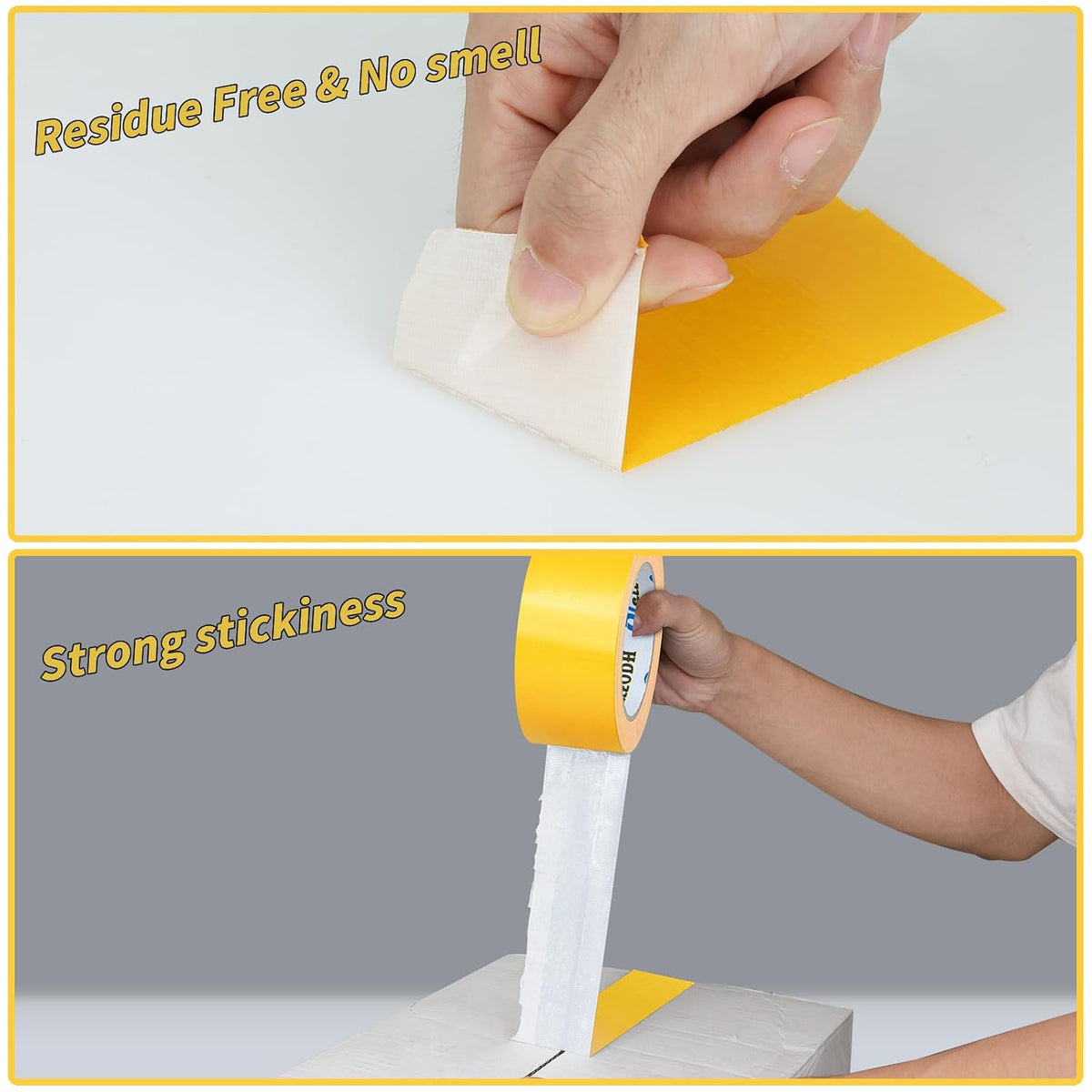 Yellow Duct Tape Bulk, 2 Inches x 60 Yards, 12 Pack
