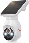 1080p Security Camera Wireless with Solar Panel, AI Human Detection, 2-Way Audio, Color Night Vision, Cloud Storage