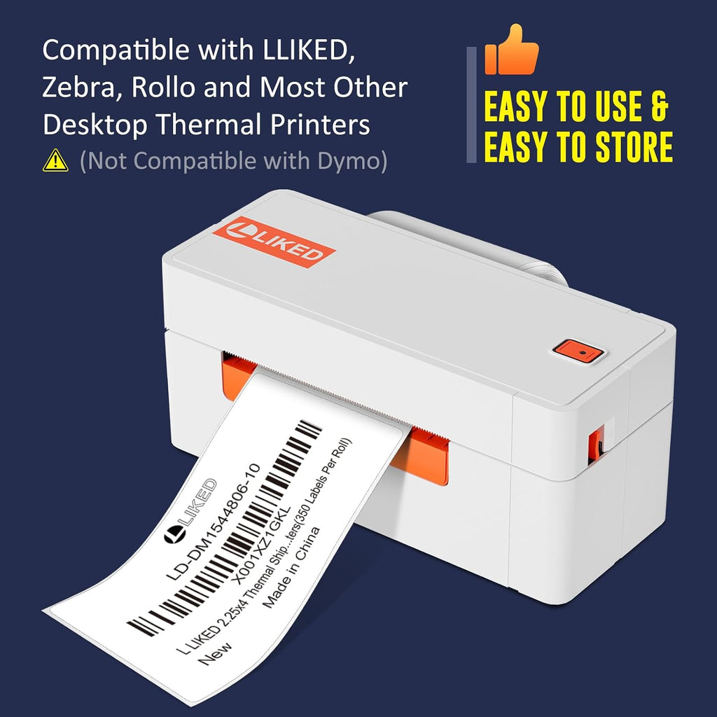 2.25" x 4" Direct Thermal Labels, 350 Shipping Postage Labels