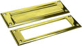 Soild Brass Mail Slot, with Solid Brass Interior Frame, 8-7/8''X2-7/8" Polished Brass 1 Pack, Made in Taiwan