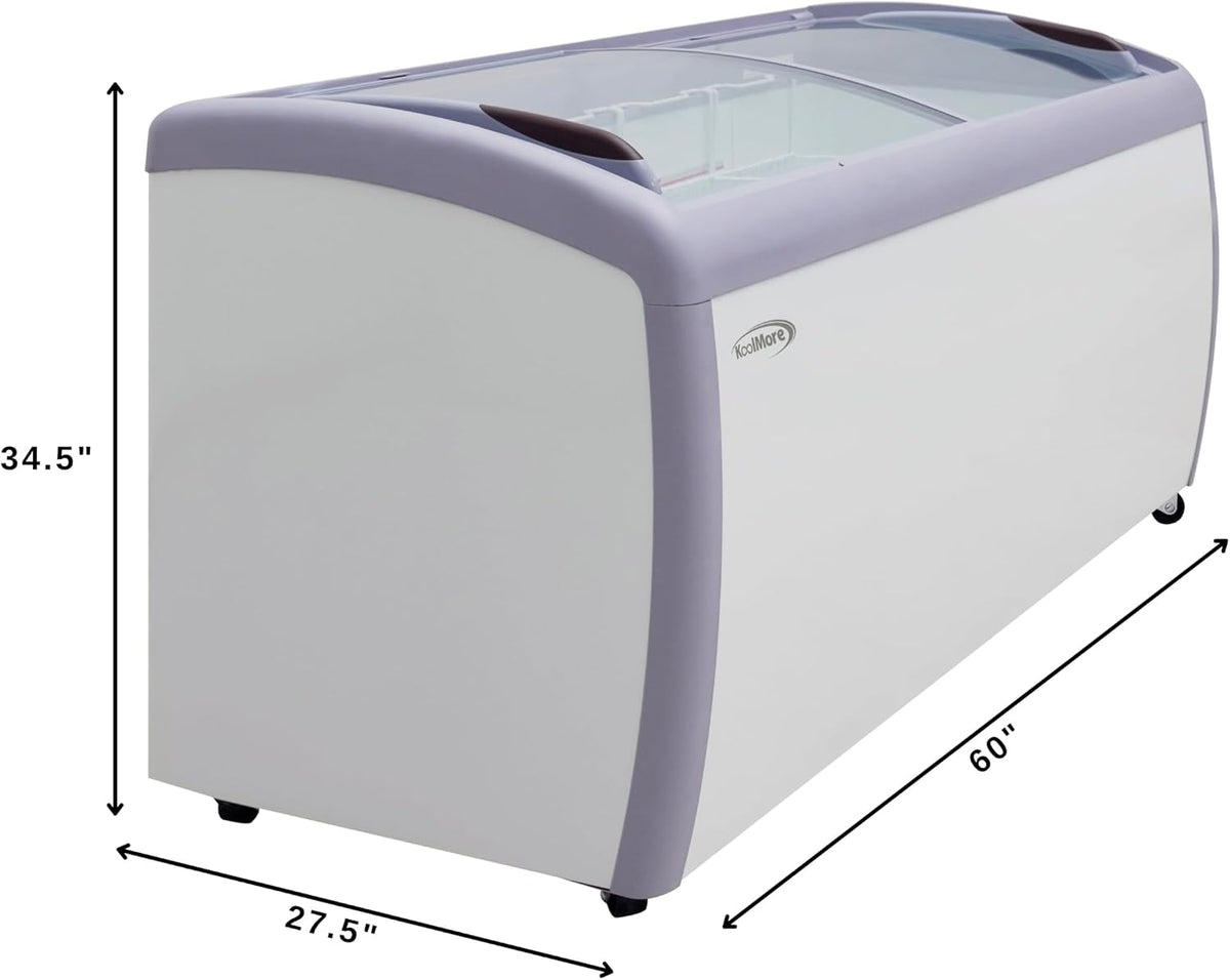 MCF-16C Commercial Ice Cream Freezer Display Case, 16 Cu. Ft, White