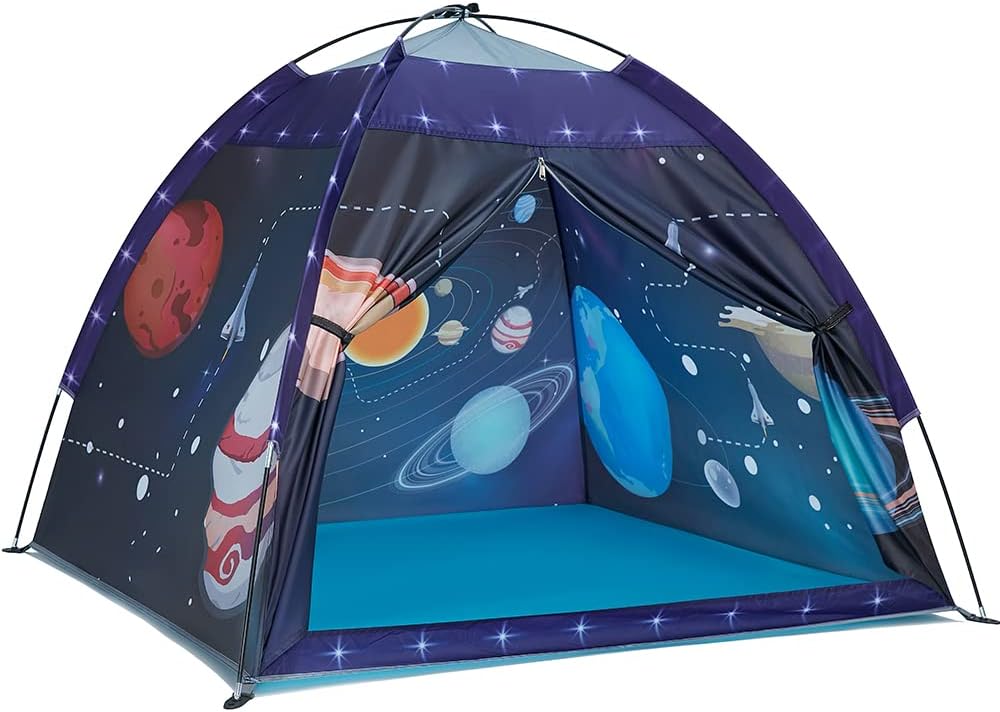 Space World Play Tent-Kids Galaxy Dome Playhouse for Boys and Girls Imaginative Play Popup Tent for Kids