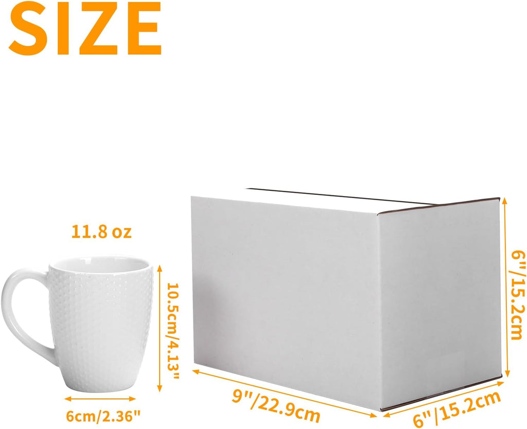 9x6x6 Shipping Boxes Set of 25, Small White Cardboard Mailer Box for Packing, Mailing, Business,DIY
