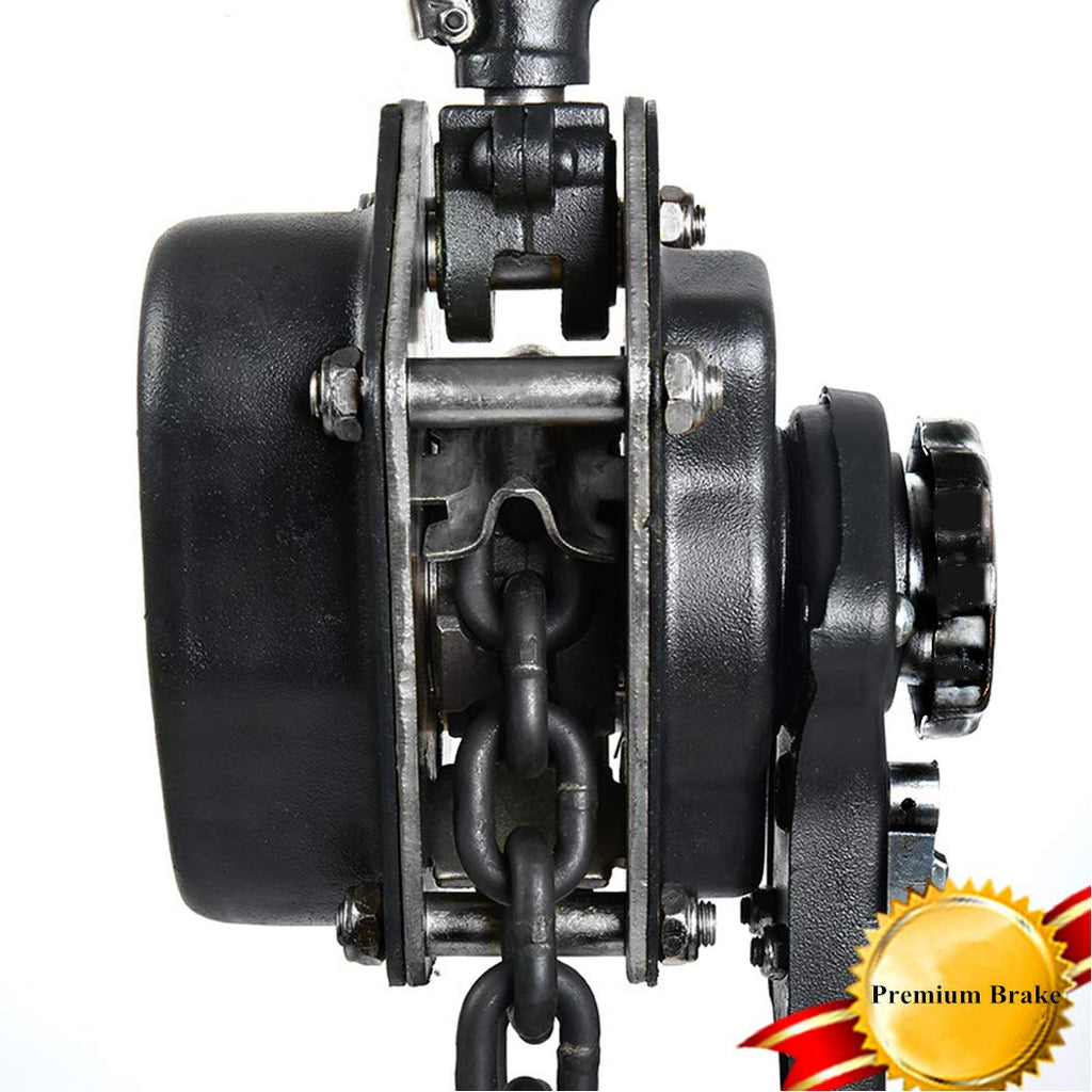Manual Lever Hoist Come Along 3/4 TON 1650 LBS Capacity 10FT Lift 2 Heavy Duty Hooks Commercial Grade Steel for