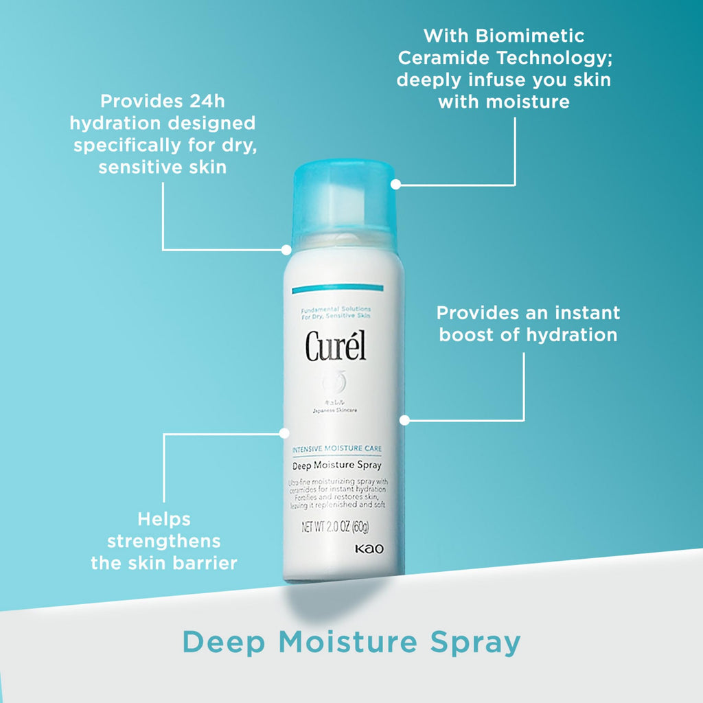 Japanese Skin Care Deep Moisture Spray, Face Moisturizer, 2 fl oz