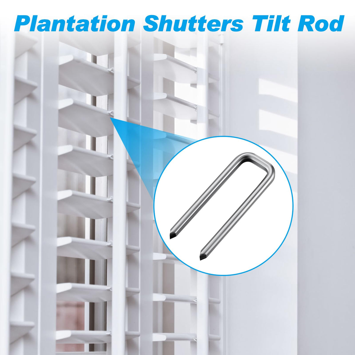 Jetec 85 Pieces Plantation Shutter Repair Staples Pins,Basic Size