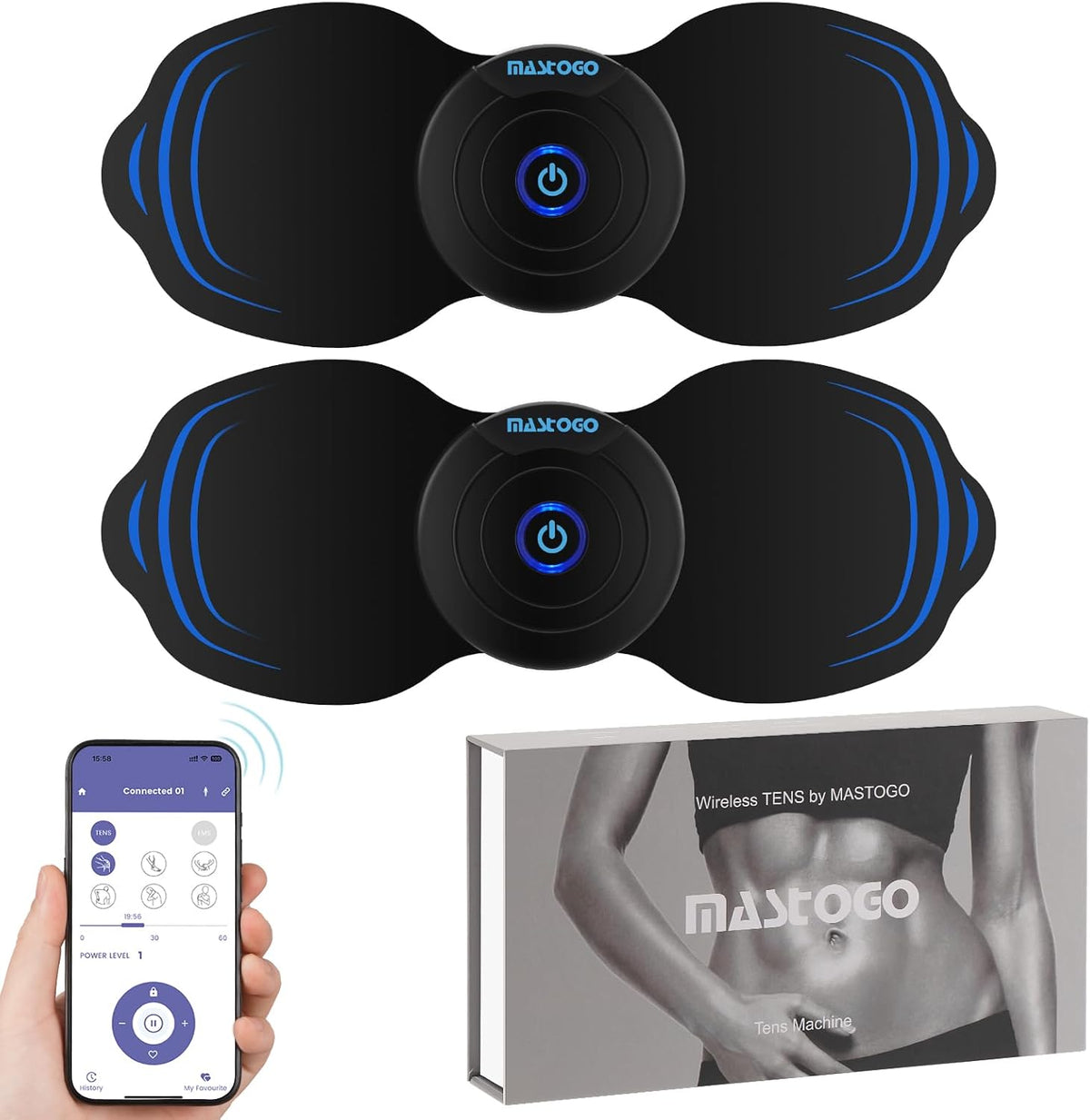12 Modes Wireless TENS Unit Muscle Stimulator for Pain Relief