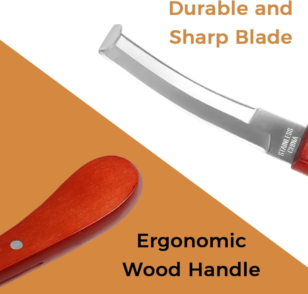 Hoof Knife with Sharpener, Farrier Tools Kits, Horse Goat Hoof Trimmers
