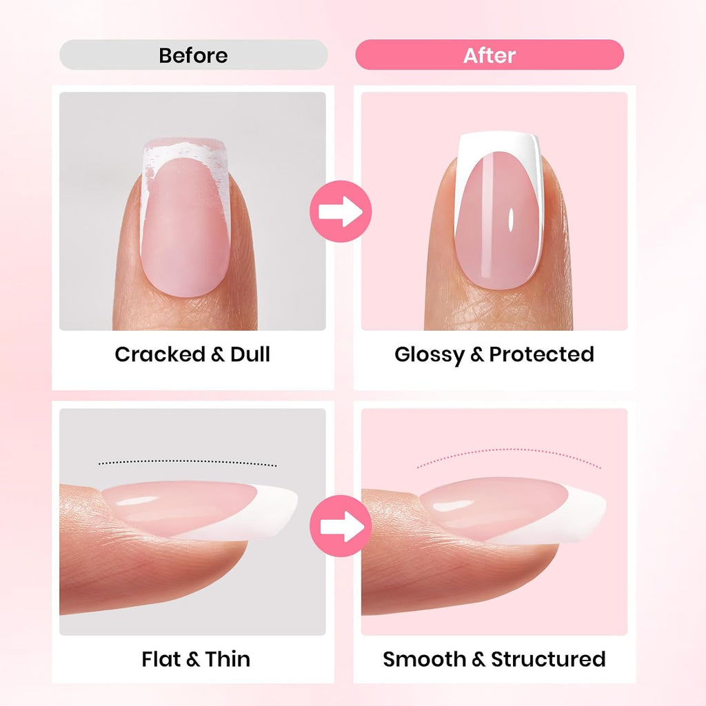 Beetles Builder Top Coat Gel Polish HEMA & TPO Free 1Pcs 15ml | UV LED Clear Soft Gel Top Coat for Press on Nails