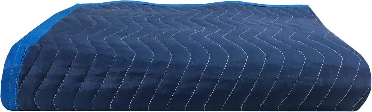 4 Supreme Woven Moving Blankets 72 x 80" Heavy Duty 85# , Blue - A0080HP04