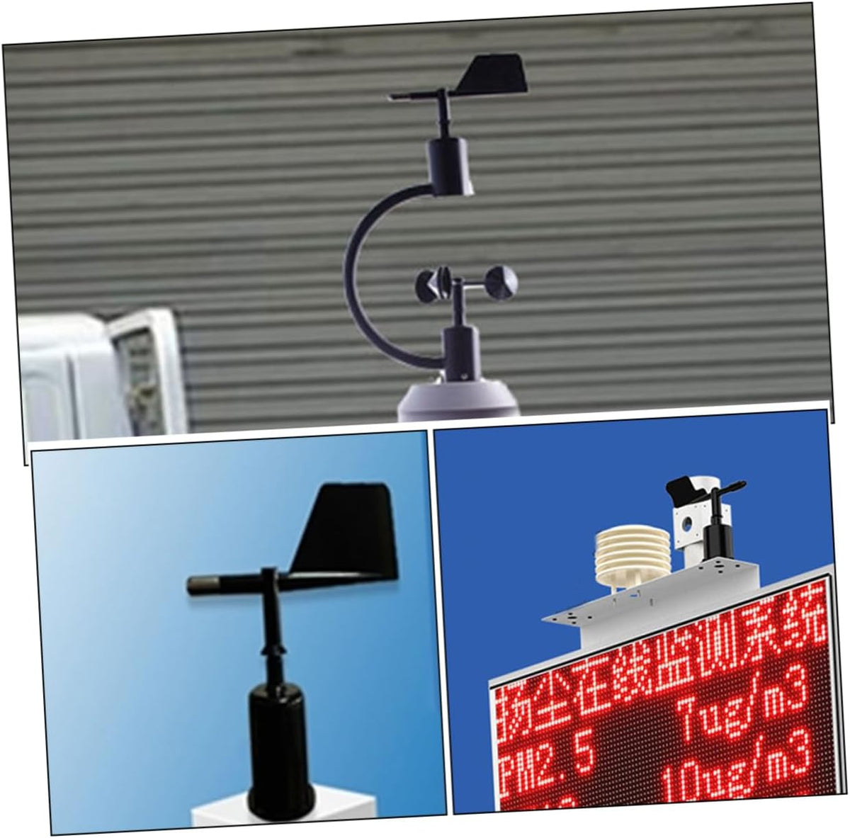 2 Pcs Wind Anemometer Shell Abs Wind Indicator for Direction Measurement Durable Indicator for Weather Stations