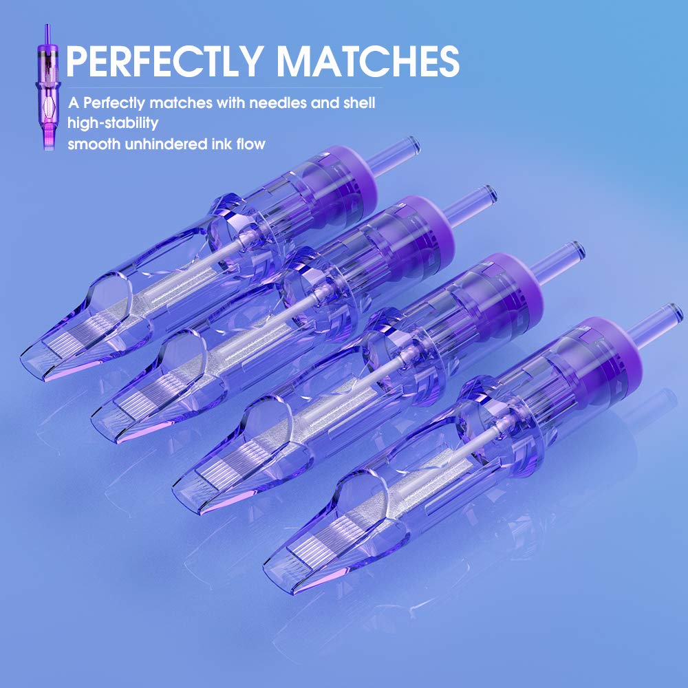 Mast Pro Tattoo Cartridges 20Pcs Disposable Needles Curved Magnum 1015RM