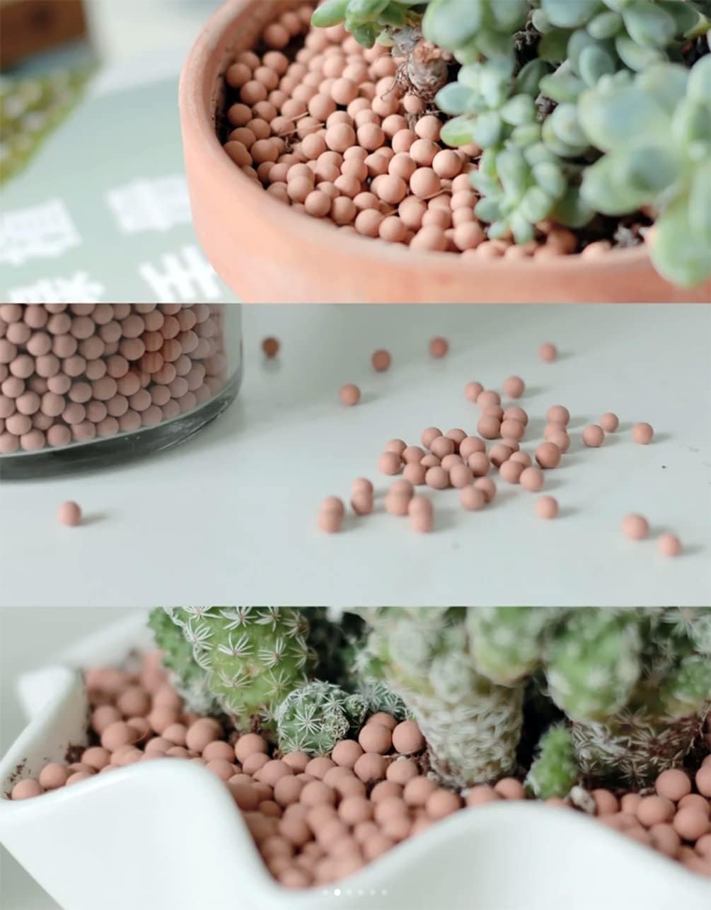 2.0 LB Clay Pebbles, 1/8'' Gardening Ceramsites Growing Media for Succulents Orchids, Aquaponics, Aquaculture