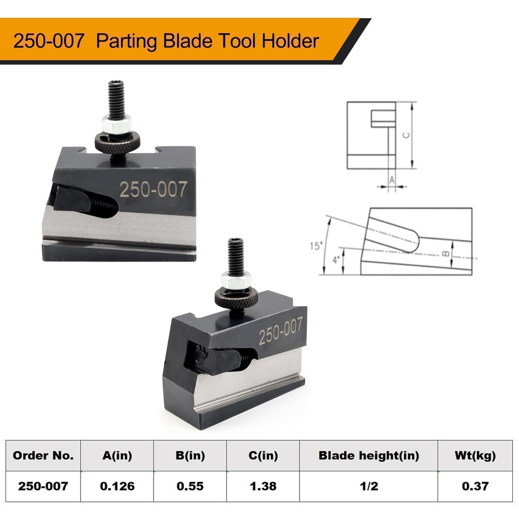6Pcs OXA 250-000 Quick Change Tool Post Set, Lathe Tool Holder Kit