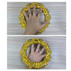 2 Pack Gold Crown Curtain Tiebacks, Gold Round Drapery Holdbacks