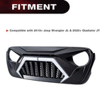 Front Goliath Grill w/DRL & Turn Signal For 2018+ Wrangler JL Gladiator JT