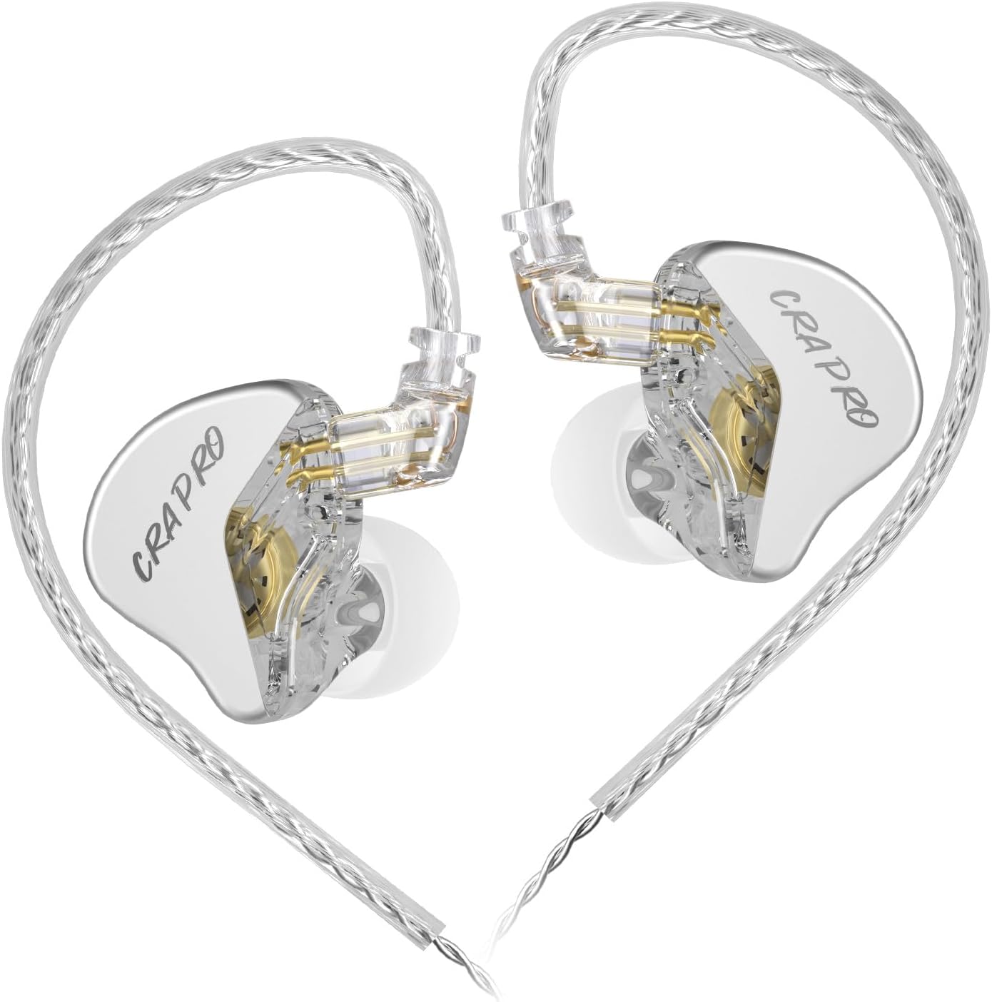 CRA PRO in Ear Monitor Headphones, Ultra-Thin DLC Diaphragm Dynamic Driver Gaming Earbuds, Clear Sound & Deep Bass