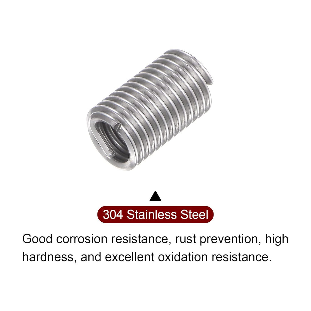 HARFINGTON 30pcs Wire Threaded Inserts 8#-32 UNC 3D 12.6mm