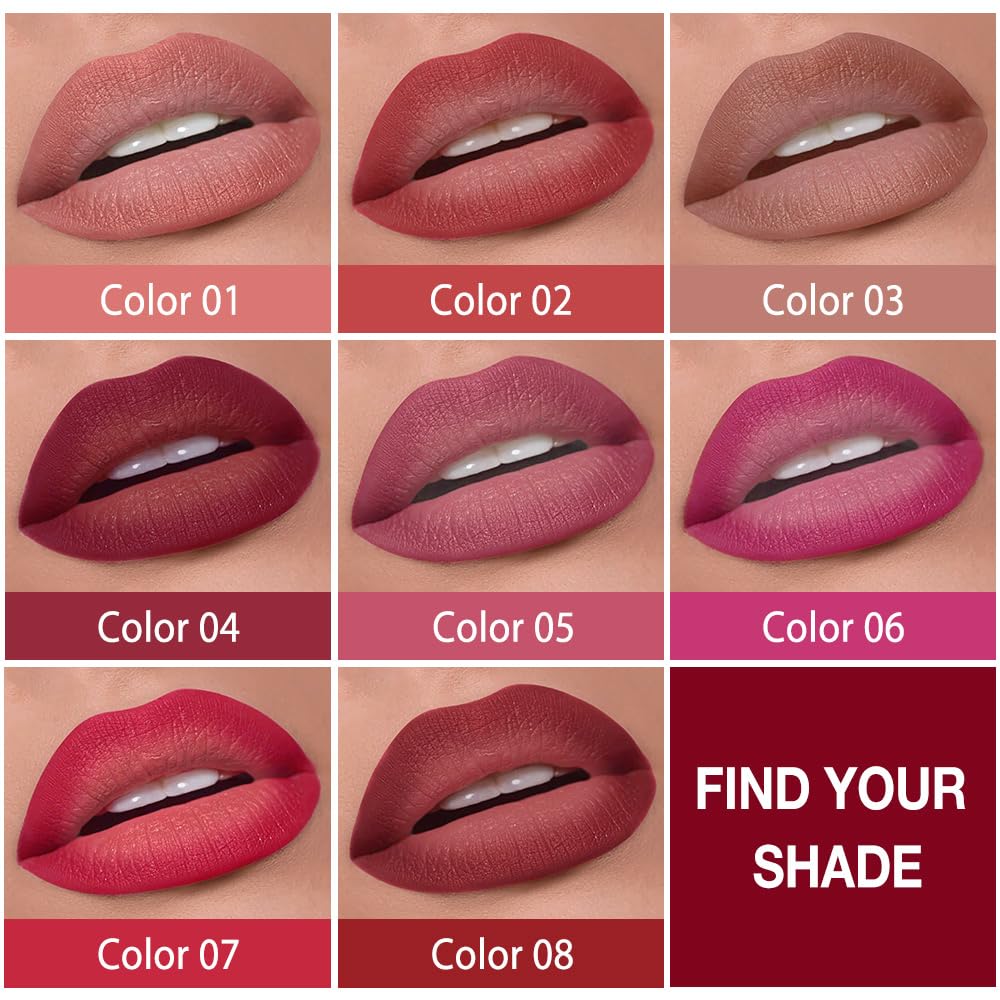 Real Nude Lip Liner Combo Set for Older Women Long Lasting Waterproof, Nude Gradient Matte Lipstick Lips Stick Crayon