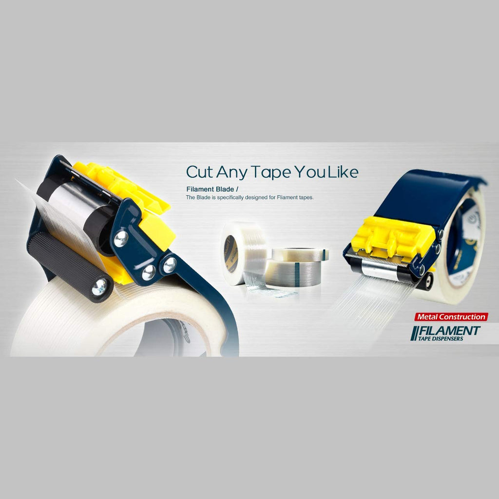 Excell Filament Strapping Tape Dispenser, 1 in. Width (Chrome)