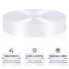 White Satin Ribbon 1 Inch x 100 Yards