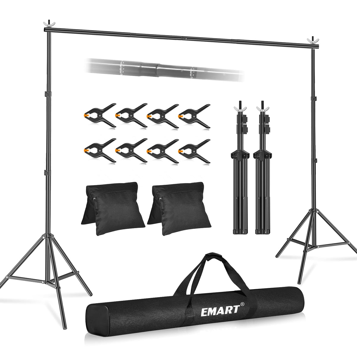 Backdrop Stand 10x8.5FT Adjustable Back Drop Stand for Party Events