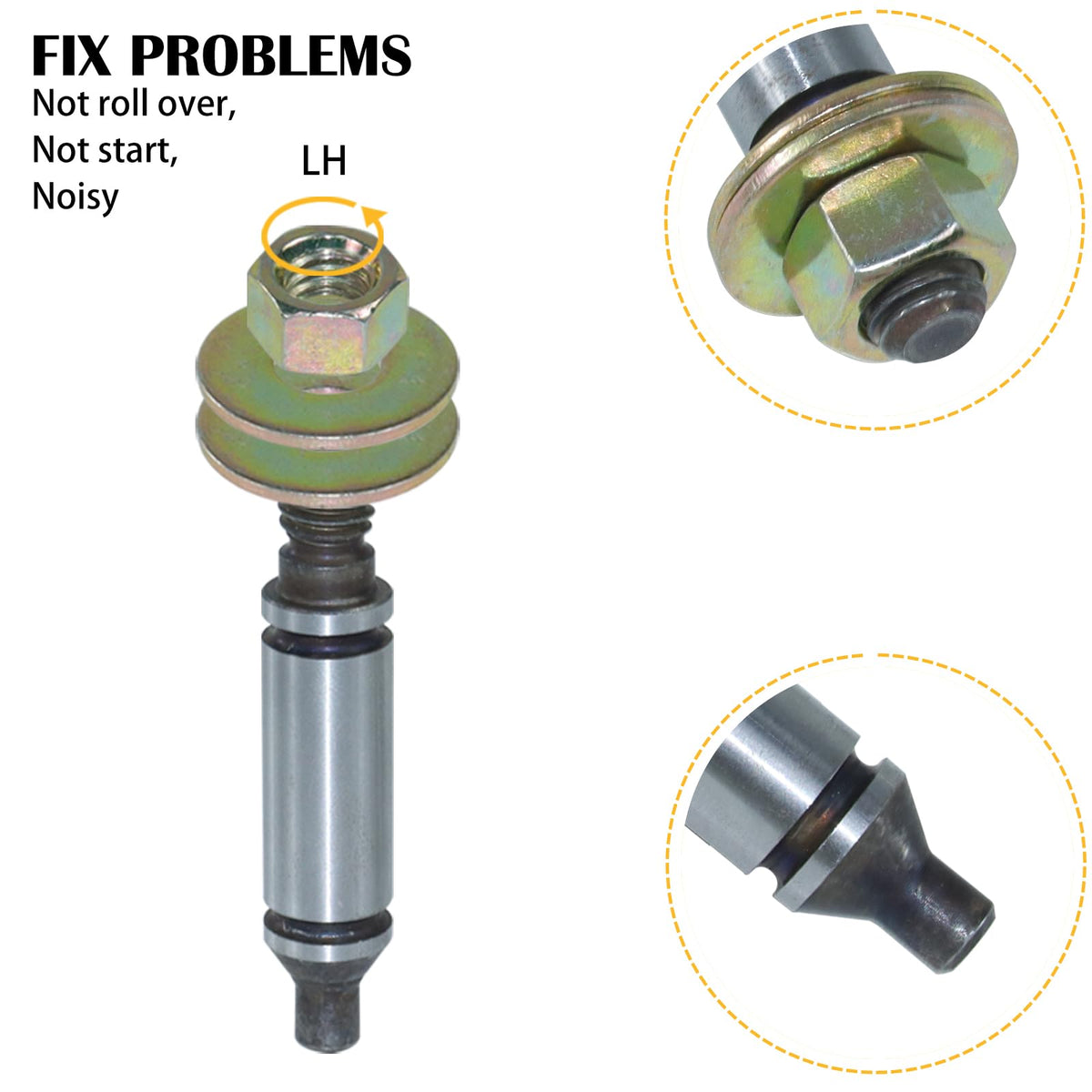 BOSFLAG Upgraded 2 Pack WPW10359272 WPW10359271 Dryer Drum Roller Axle