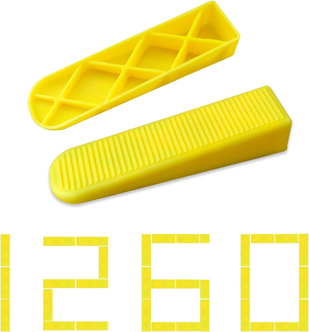 Tile Leveling Wedges 1260 pieces Reusable Tile Leveler System for 1/8" 1/12" 1/16" 1/32"tile Spacers, Tile Leveler