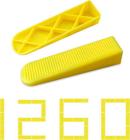 Tile Leveling Wedges 1260 pieces Reusable Tile Leveler System for 1/8" 1/12" 1/16" 1/32"tile Spacers, Tile Leveler